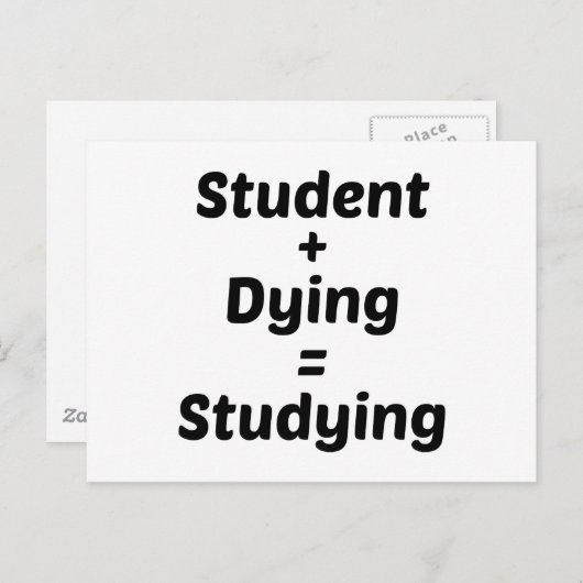 勉強中 ポストカード (正面/裏面)