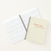 勉強今すぐ、後で誇りを持ったレトロオレンジモダン ノートブック (内部)