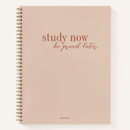 勉強今すぐ、後の誇りを持ったレトロダークピンクスタイリッシュ ノートブック