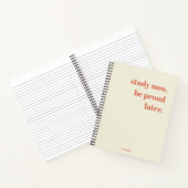 勉強今すぐBe 誇りを持った Laterレトロトレンディースタイリッシュ ノートブック (内部)