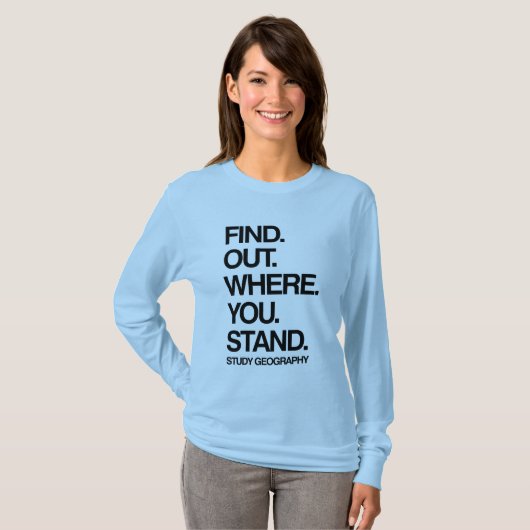 勉強地理 Tシャツ (正面フル)