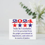 勉強憲法 – 政治引用文 ポストカード (スタンド正面)