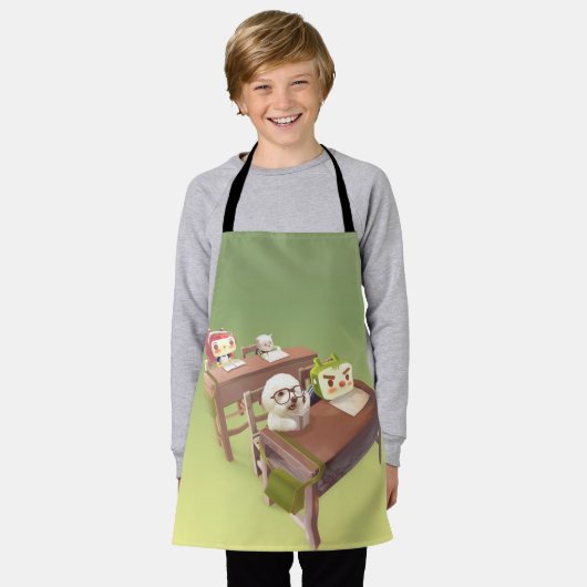 勉強懸命 エプロン (着用した状態)