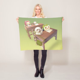 勉強懸命 フリースブランケット