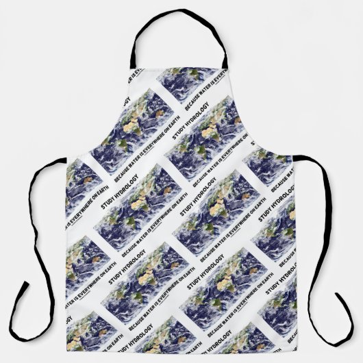 勉強水文学は水はどこでも地球だから エプロン (正面)