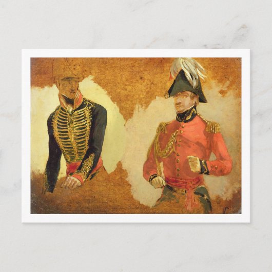 勉強王室のの砲兵制服及び ポストカード (正面)