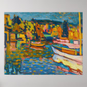 勉強舟付き秋の風景 | Kandinsky ポスター (正面)