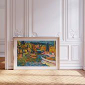勉強舟付き秋の風景 | Kandinsky ポスター