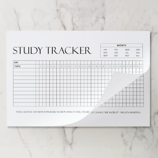 勉強追跡 |月 | 31日 |トピック |プログラム ペーパーパッド (折り畳み)