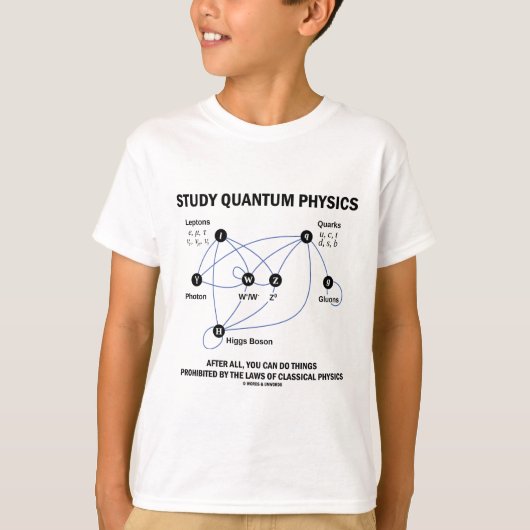 勉強量子物理学 Tシャツ (正面)