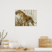 勉強・オブ・ザ・タイガー・バイ・ヴィルヘルム・クハルト ポスター (キッチン)