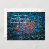 勉強 – オレンジ ポストカード (正面/裏面)