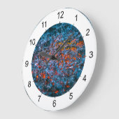 勉強 – オレンジ ラージ壁時計 (傾斜)