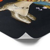 勉強forバタフライカップル – アートデコ ポスター (角)