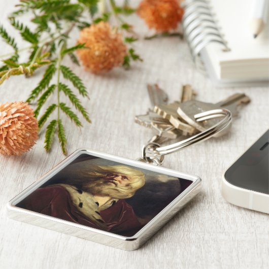 勉強for King Lear - Joshua Reynolds キーホルダー (側面)