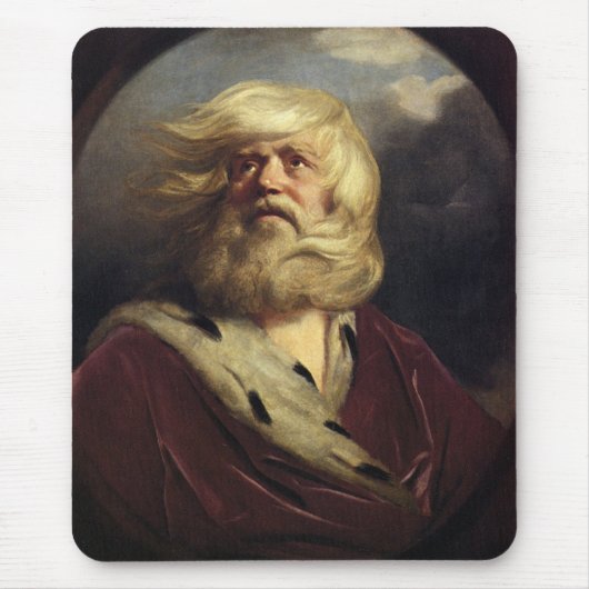 勉強for King Lear - Joshua Reynolds マウスパッド (正面)