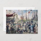 勉強'Le 14 Juillet 1880', 1880-84 ポストカード (正面/裏面)