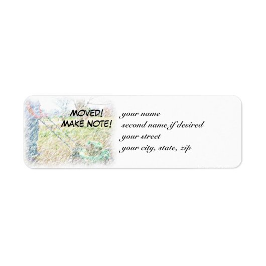 動いた!メモを作成!差出人住所ラベルCPLM ラベル (正面)