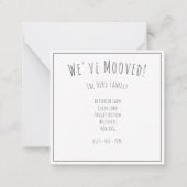 「動いた!」 住所パーソナライズされたカードの変更 ノートカード (裏面)