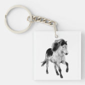 動いているアイスランドの馬 キーホルダー (正面)