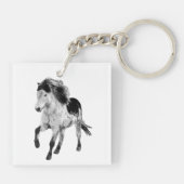 動いているアイスランドの馬 キーホルダー (裏面)