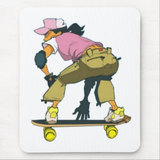 動いているスケーターの女の子 – mousepad マウスパッド