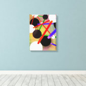 動いている分子 – 抽象芸術キャンバス印刷 キャンバスプリント (インサイチュ (ウッドフロア))