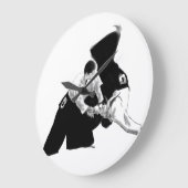 動いている青木戸 ラージ壁時計 (傾斜)