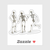 動おもしろい作効果の人間の骨格 シール (シート)