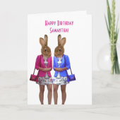 動おもしろい物の女性誕生日カード カード (正面)