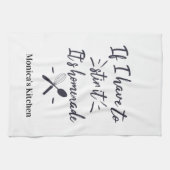 動かおもしろいさなきゃいけないのは、手作りのユーモアだ キッチンタオル (横)