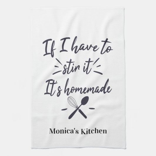 動かおもしろいさなきゃいけないのは、手作りのユーモアだ キッチンタオル (縦)