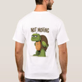 動かないおもしろい腹立つカメキャラグッズ Tシャツ (裏面)