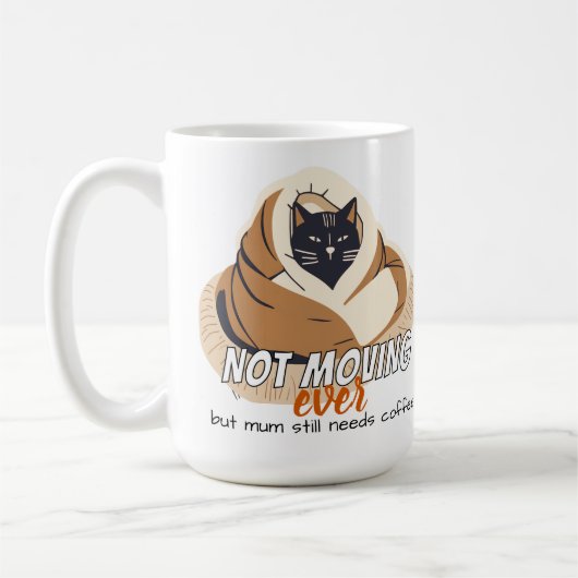動かないよ | 愛猫家ママは今すぐコーヒーがいる! コーヒーマグカップ (左)