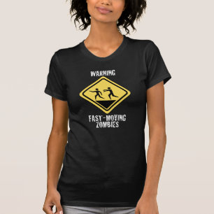 動きが速いゾンビの女性のワイシャツ Tシャツ