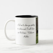 動きで詩歌を示すために私に…尋ねて下さい ツートーンマグカップ (左)