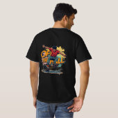 動きのあるスケートボーダーTシャツ Tシャツ (裏面フル)
