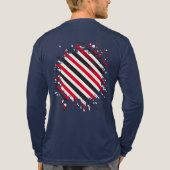 動きのあるストライプ トライブレンドTシャツ (背面)