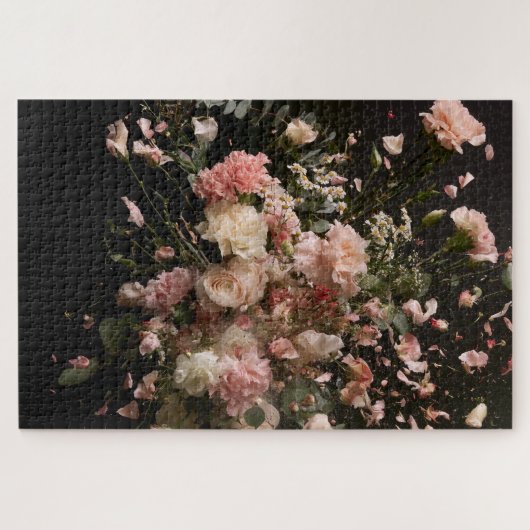動きのある花開き ジグソーパズル (横)