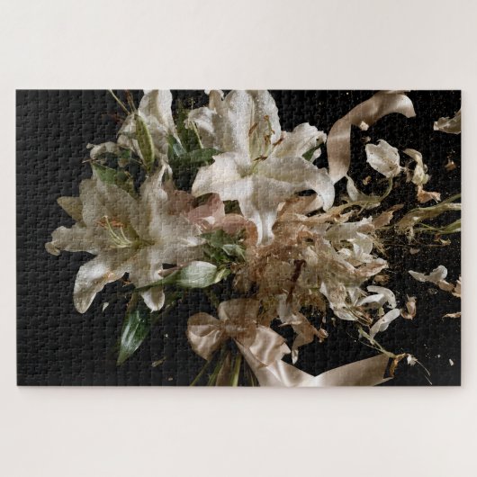 動きのある花開き ジグソーパズル (横)