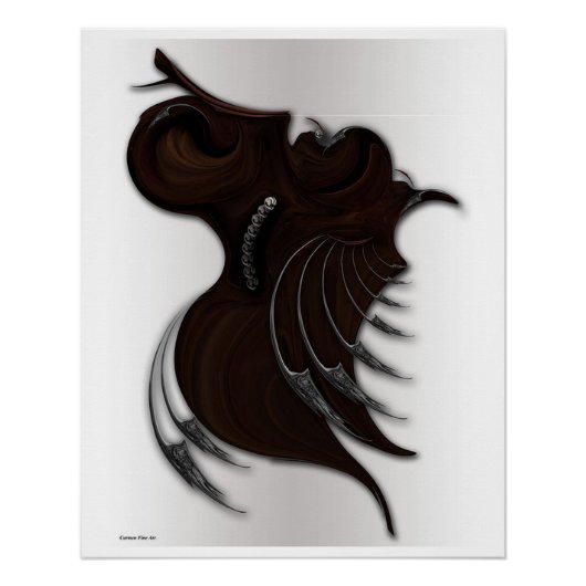 「動きのある静か静物画」、光沢のあるポスター ポスター (正面)