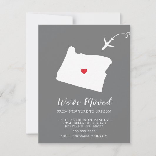 動きのお知らせ |オレゴン州 案内状 (正面)