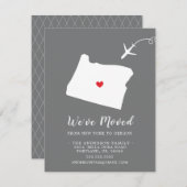 動きのお知らせ |オレゴン州 案内状 (正面/裏面)