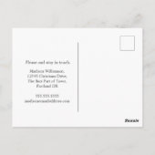 動きのお知らせ |休日の新しいホーム ポストカード (裏面)