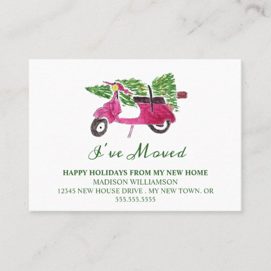 動きのお知らせ |休日の新しいホーム 名刺 (正面)