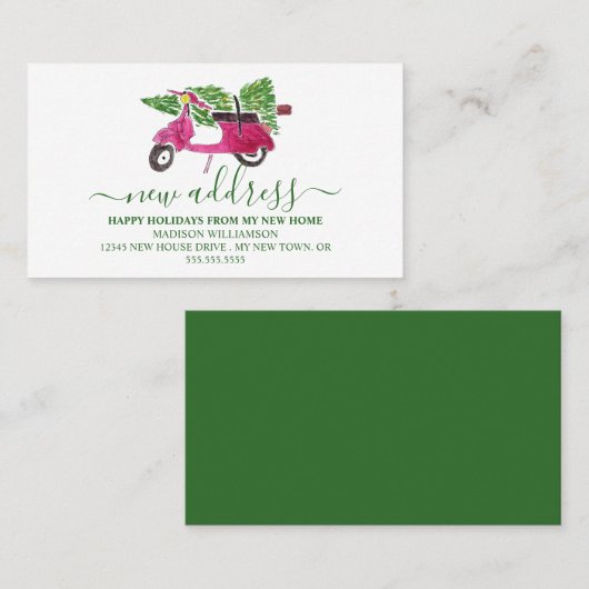 動きのお知らせ |休日の新しいホーム 名刺 (正面/裏面)