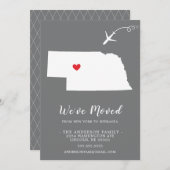 動きのお知らせ | 州ネブラスカ 招待状 (正面/裏面)
