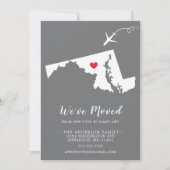 動きのお知らせ | 州メリーランド 招待状 (正面)