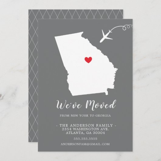 動きのお知らせ | 州 招待状 (正面/裏面)