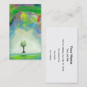 動きのシンプルの浮遊木の多彩な近代美術 名刺 (正面/裏面)